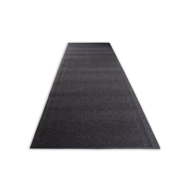 Ebern Designs Light Weight Indoor / Outdoor Slip Resistant Charcoal Rug
